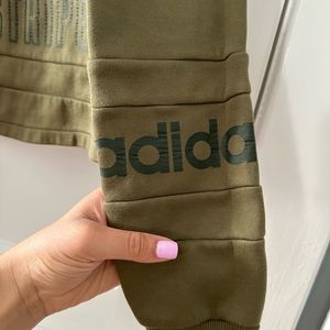 Adidas olive green sweater